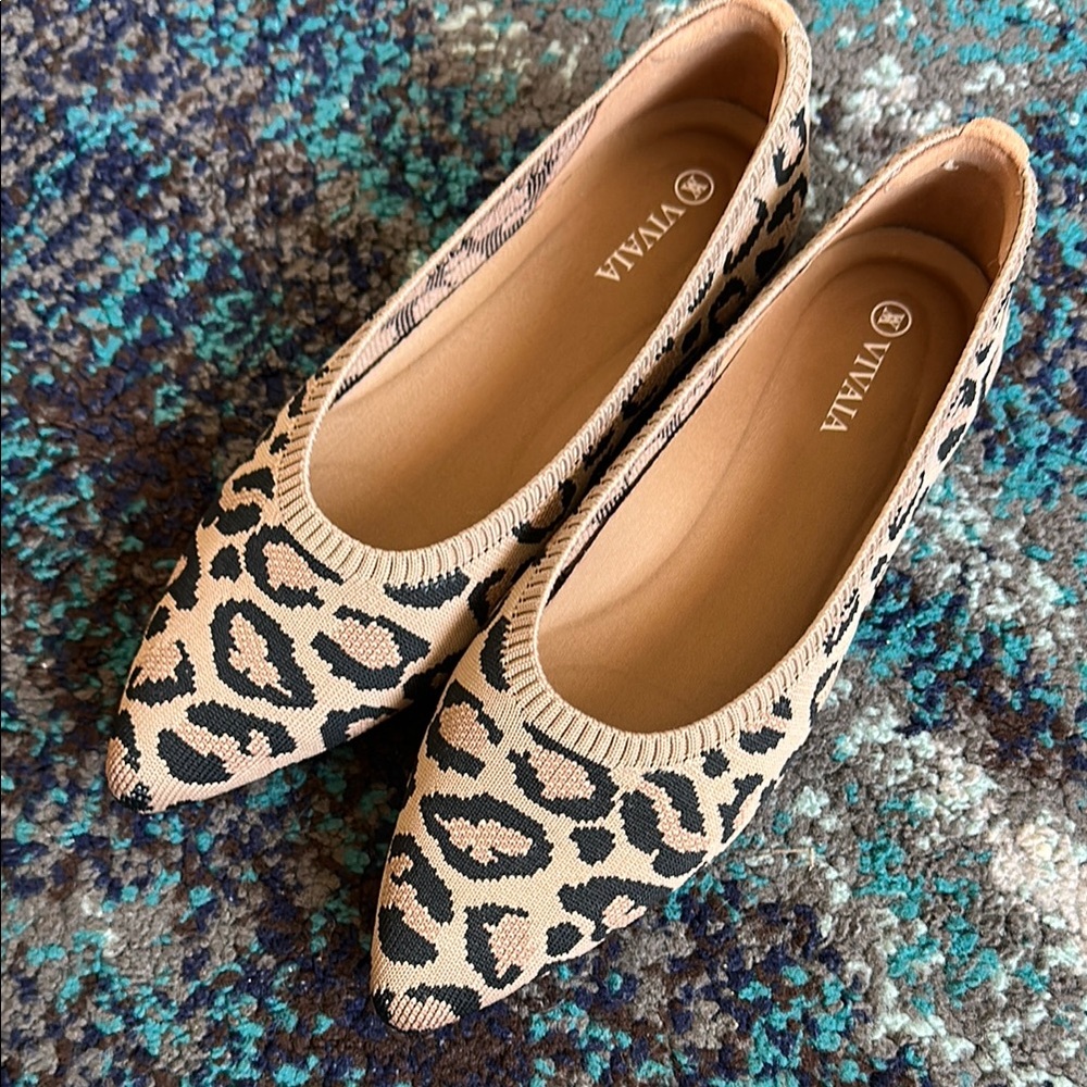 NWT Tan and Black Slip-On Loafers with Rounded Toe